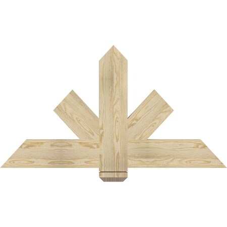 Ekena Millwork Kennewick Rough Sawn Timber Gable Bracket, Douglas Fir, 48"W x 26"H x 2"D x 6"F, 13/12 Pitch GBW048X26X0206KEN00RDF